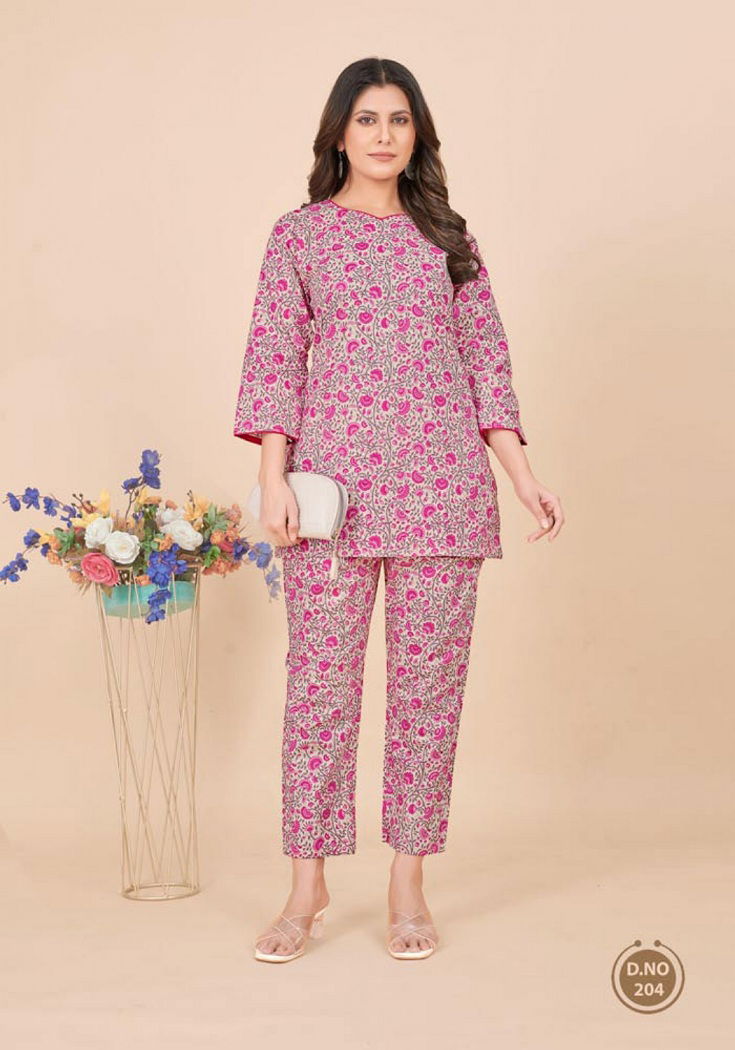 Krisha Vol 2 By Shivay Printed Cotton Cord Set Short Kurti With Pant Wholesale Price In Surat